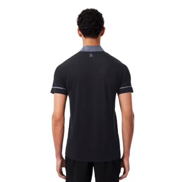 Camisa Polo Lacoste Novak Djokovic Us Open Masculina - Preta