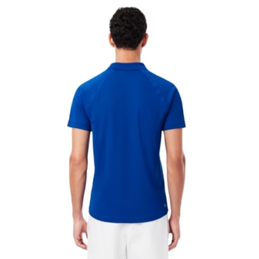 Camisa Polo Lacoste Regular Fit Uv Masculina - Azul