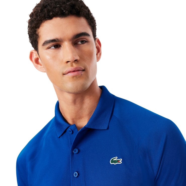 Camisa Polo Lacoste Regular Fit Uv Masculina - Azul
