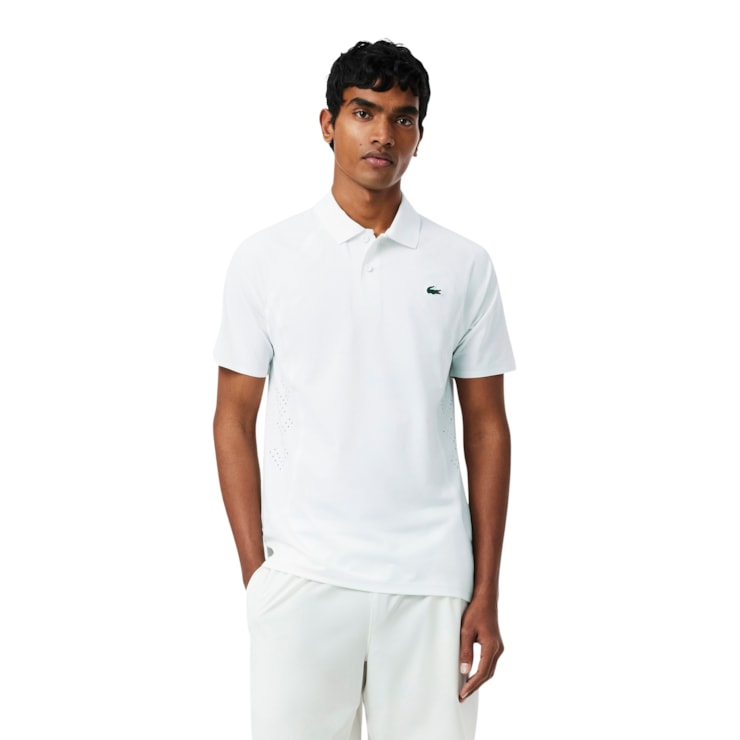 Camisa Polo Lacoste Tennis X Novak Djokovic Slim Masculina - Branca