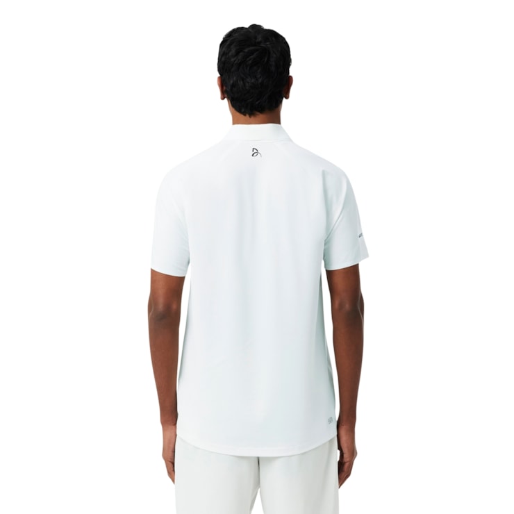 Camisa Polo Lacoste Tennis X Novak Djokovic Slim Masculina - Branca