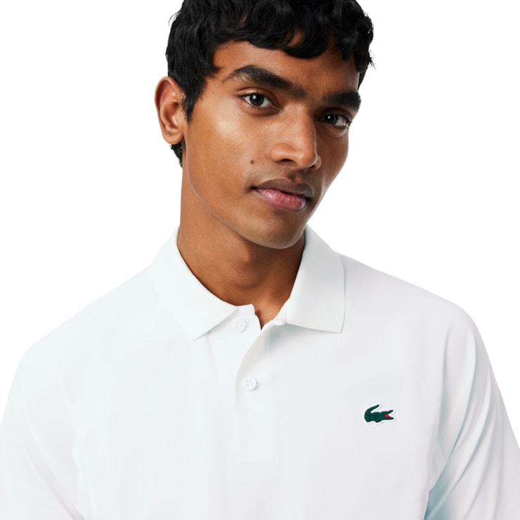 Camisa Polo Lacoste Tennis X Novak Djokovic Slim Masculina - Branca