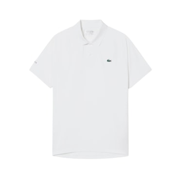 Camisa Polo Lacoste Tennis X Novak Djokovic Slim Masculina - Branca