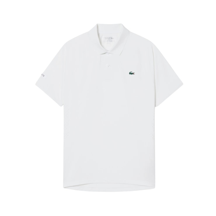 Camisa Polo Lacoste Tennis X Novak Djokovic Slim Masculina - Branca