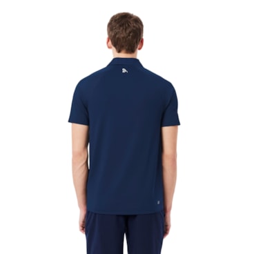 Camisa Polo Lacoste Tennis X Novak Djokovic Slim Masculina - Marinho