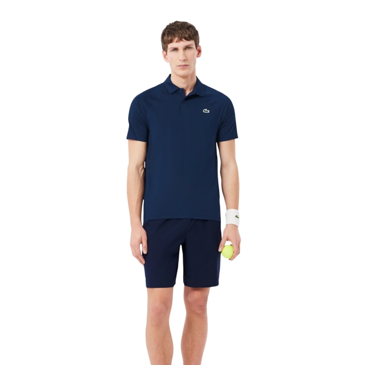 Camisa Polo Lacoste Tennis X Novak Djokovic Slim Masculina - Marinho