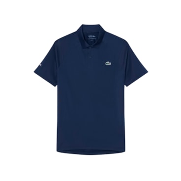 Camisa Polo Lacoste Tennis X Novak Djokovic Slim Masculina - Marinho