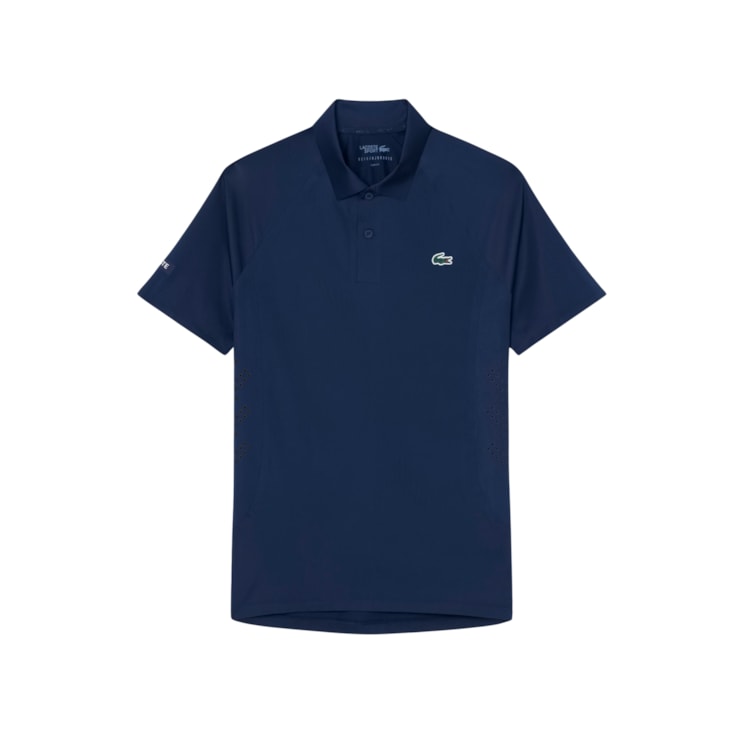 Camisa Polo Lacoste Tennis X Novak Djokovic Slim Masculina - Marinho