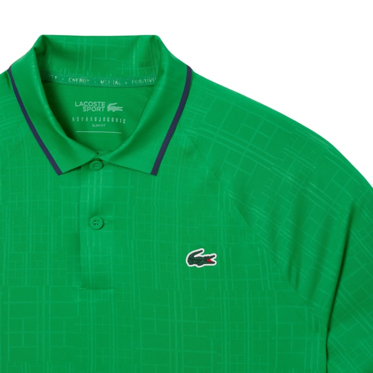 Camisa Polo Lacoste Ultra Dry Slim Novak Djokovic Masculina - Verde