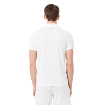 Camisa Polo Lacoste X Tennis Daniil Medvedev Ultra-Dry Masculina - Branca