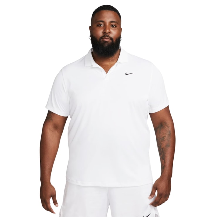 Camisa Polo Nike Court Dri-Fit Masculina - Branca