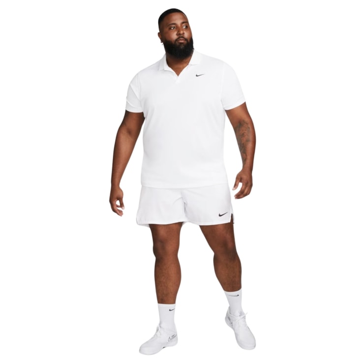 Camisa Polo Nike Court Dri-Fit Masculina - Branca