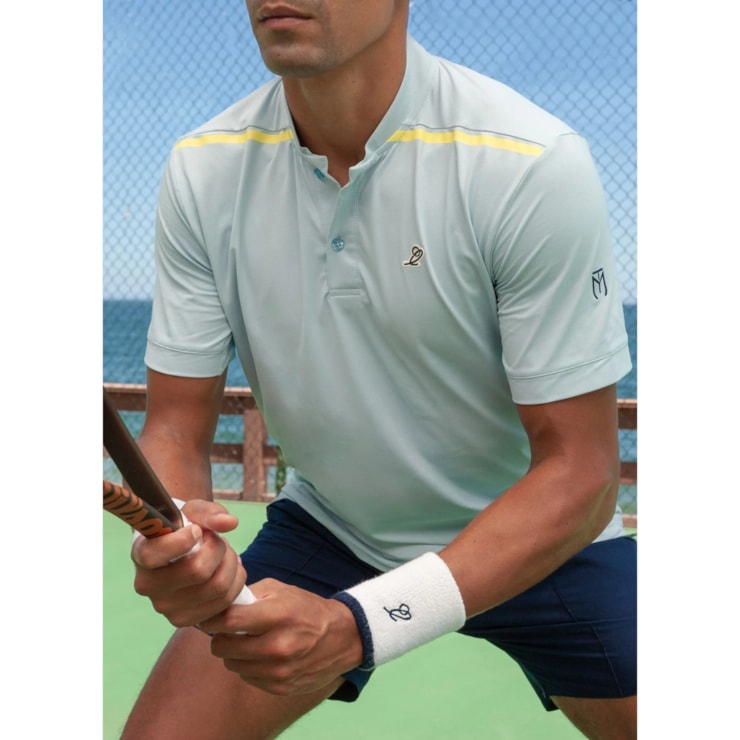 Camisa Polo Slyce Henley On Season Lite Tm Masculina - Azul
