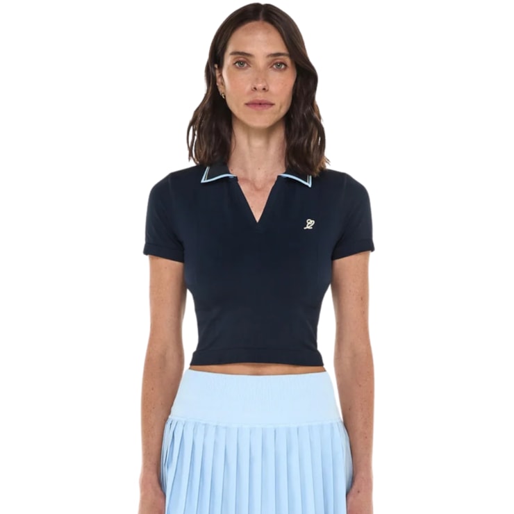 Camisa Polo Slyce Seamless On Season Ls Feminina - Marinho
