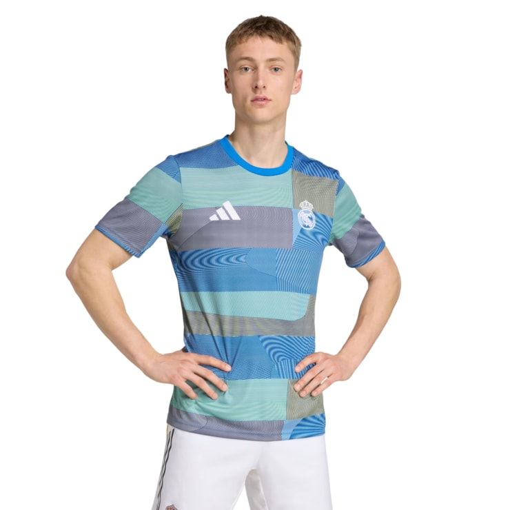 Camisa Real Madrid 25/26 Torcedor Adidas Pré Jogo Masculina - Azul