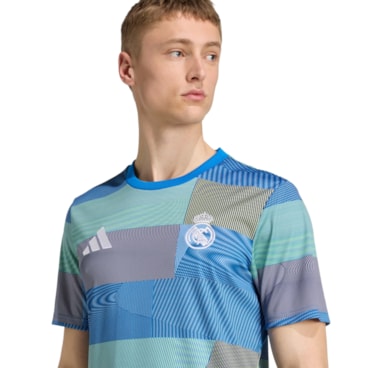 Camisa Real Madrid 25/26 Torcedor Adidas Pré Jogo Masculina - Azul