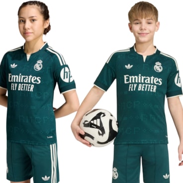 Camisa Real Madrid 26/27 II 26/27 Adidas Infantil - Verde