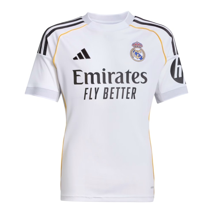 Camisa Real Madrid I 25/26 Adidas Infantil - Branca