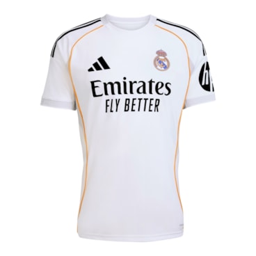 Camisa Real Madrid I 25/26 Adidas Torcedor Masculina - Branca