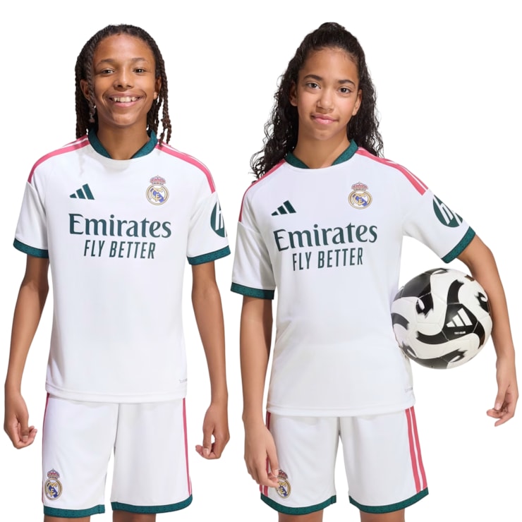 Camisa Real Madrid I 26/27 Adidas Infantil - Branca