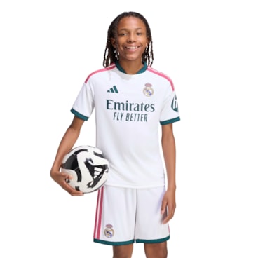 Camisa Real Madrid I 26/27 Adidas Infantil - Branca