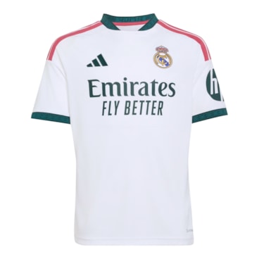 Camisa Real Madrid I 26/27 Adidas Infantil - Branca