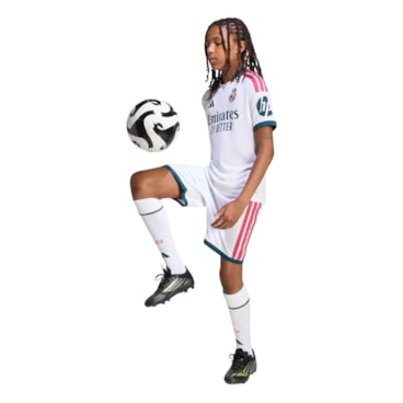 Camisa Real Madrid I 26/27 Adidas Infantil - Branca