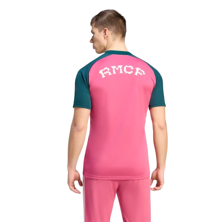 Camisa Real Madrid II 26/27 Adidas Pré-Jogo Masculina - Rosa/Verde