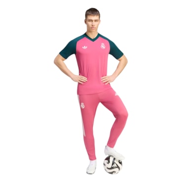 Camisa Real Madrid II 26/27 Adidas Pré-Jogo Masculina - Rosa/Verde