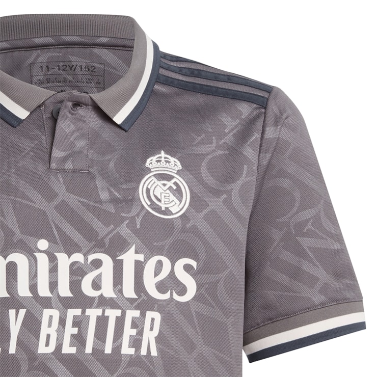 Camisa Real Madrid III 2024/25 Adidas Infantil - Cinza