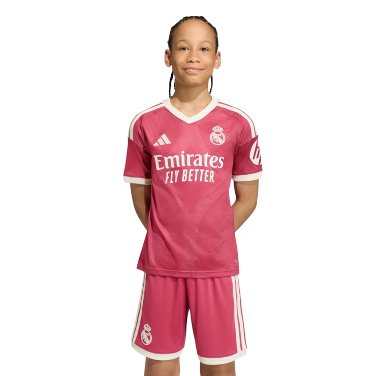 Camisa Real Madrid III 26/27 Adidas Infantil - Rosa
