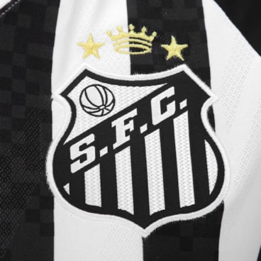 Camisa Santos II 25/26 Umbro Torcedora Feminina - Preta/Branca