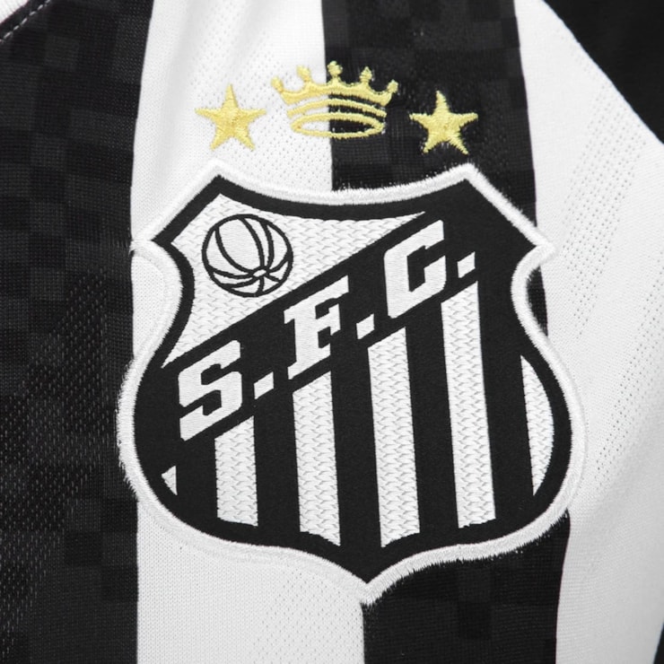 Camisa Santos II 25/26 Umbro Torcedora Feminina - Preta/Branca