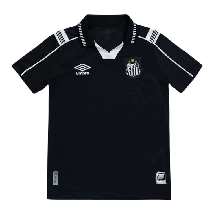 Camisa Santos III 26/27 Umbro Infantil - Preta/Branca