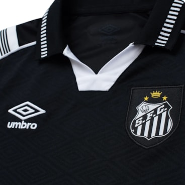 Camisa Santos III 26/27 Umbro Infantil - Preta/Branca