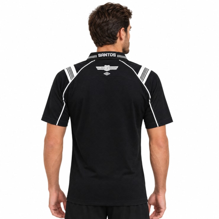 Camisa Santos III 26/27 Umbro Jogador S/N Masculina - Preta/Branca