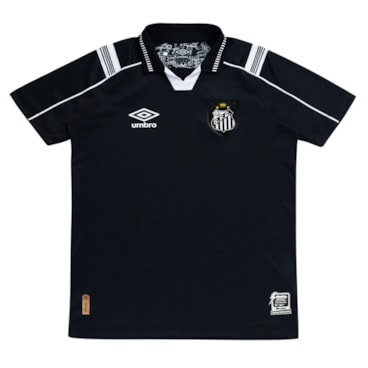 Camisa Santos III 26/27 Umbro Jogador S/N Masculina - Preta/Branca