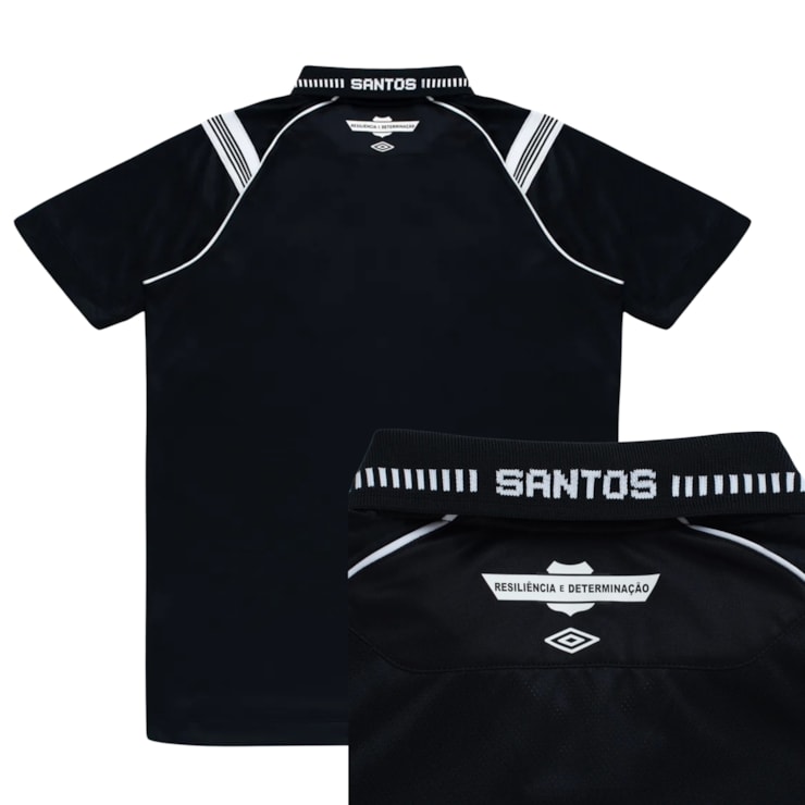 Camisa Santos III 26/27 Umbro Jogador S/N Masculina - Preta/Branca