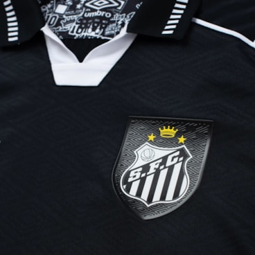 Camisa Santos III 26/27 Umbro Jogador S/N Masculina - Preta/Branca