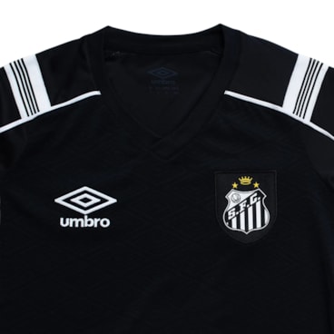 Camisa Santos III 26/27 Umbro Torcedora Feminina - Preta/Branca