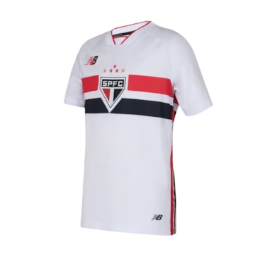 Camisa São Paulo I 26/27 New Balance Infantil - Branca/Vermelha