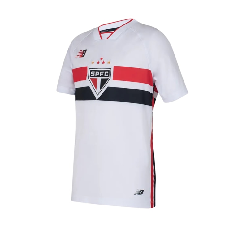 Camisa São Paulo I 26/27 New Balance Infantil - Branca/Vermelha