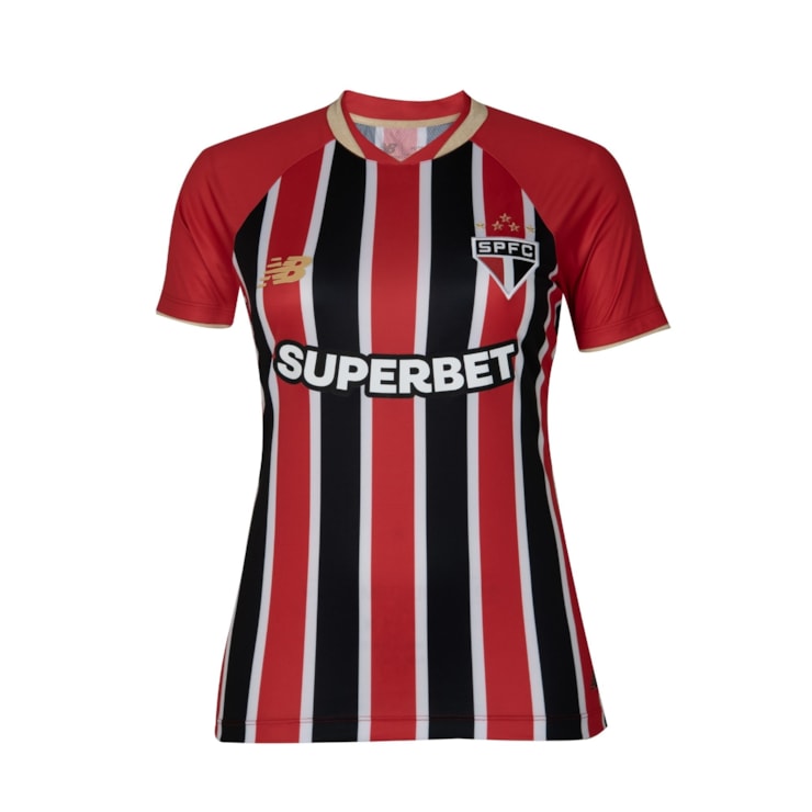Camisa São Paulo II 25/26 New Balance Torcedora Feminina - Vermelha/Branca