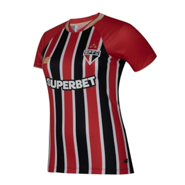 Camisa São Paulo II 25/26 New Balance Torcedora Feminina - Vermelha/Branca