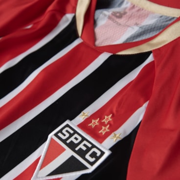 Camisa São Paulo II 25/26 New Balance Torcedora Feminina - Vermelha/Branca