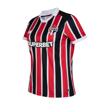 Camisa São Paulo II 26/27 New Balance Torcedor Feminina - Vermelha/Branca