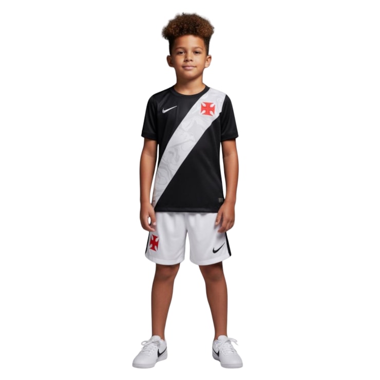 Camisa  Vasco I 26/27 Nike  Torcedor Pro Infantil - Preta