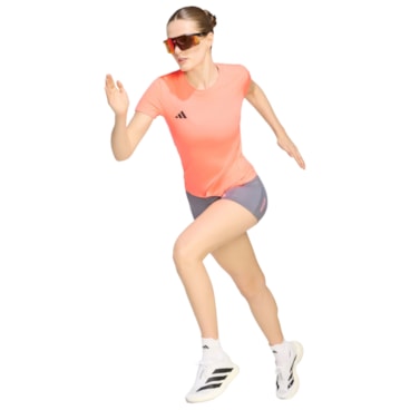 Camiseta Adidas Adizero Essentials Feminina - Laranja