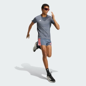Camiseta Adidas Adizero Essentials Masculina - Cinza