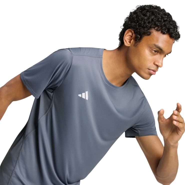 Camiseta Adidas Adizero Essentials Masculina - Cinza